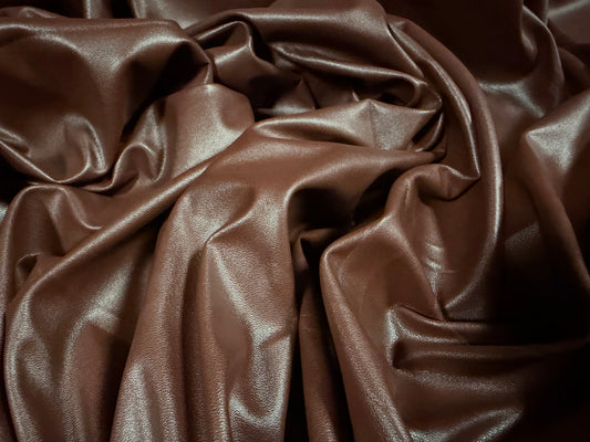 PVC coated fabric, per metre - plain - chocolate brown