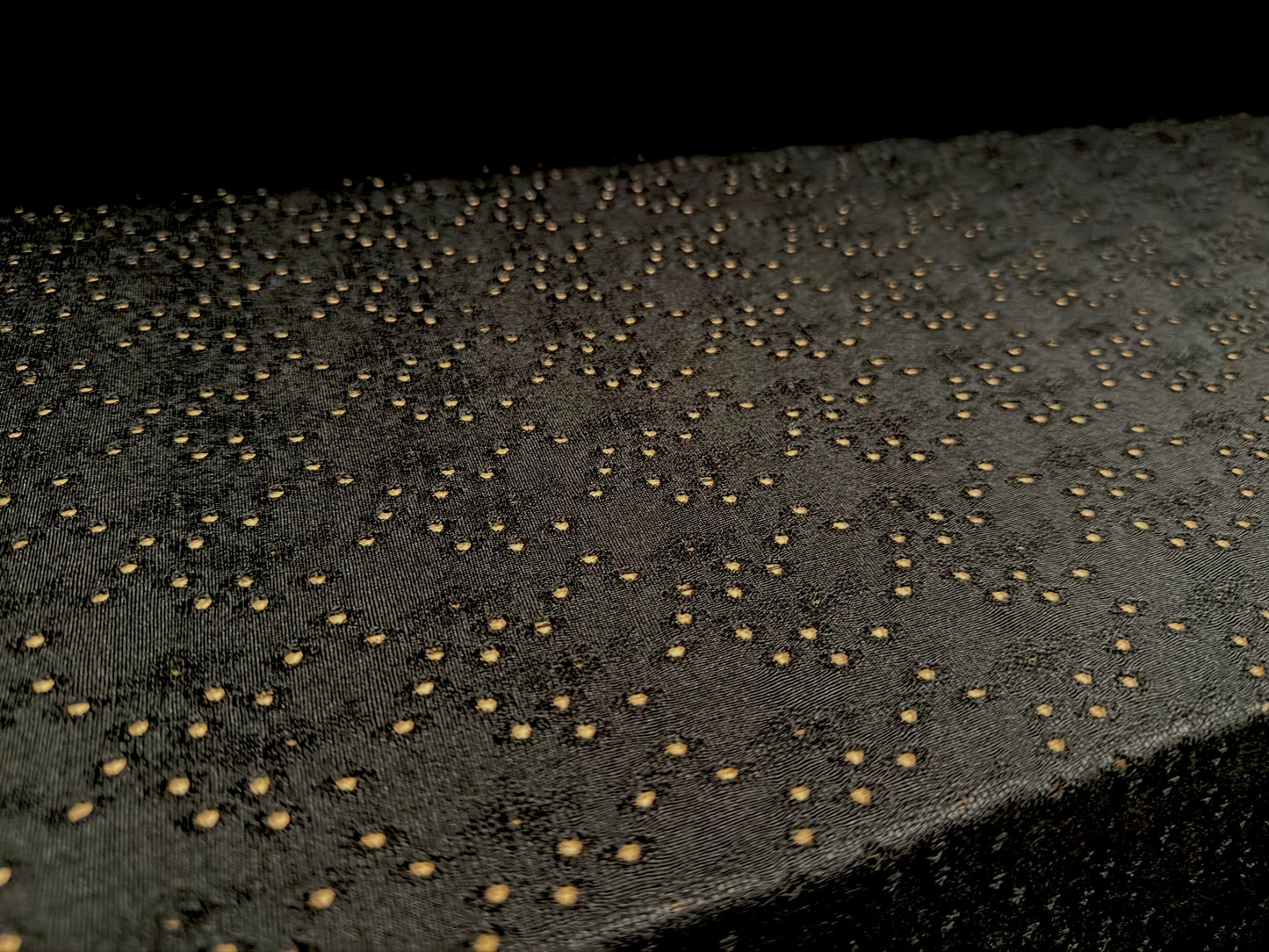 Broderie anglais stretch spandex jersey fabric, per metre - black