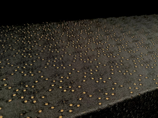 Broderie anglais stretch spandex jersey fabric, per metre - black