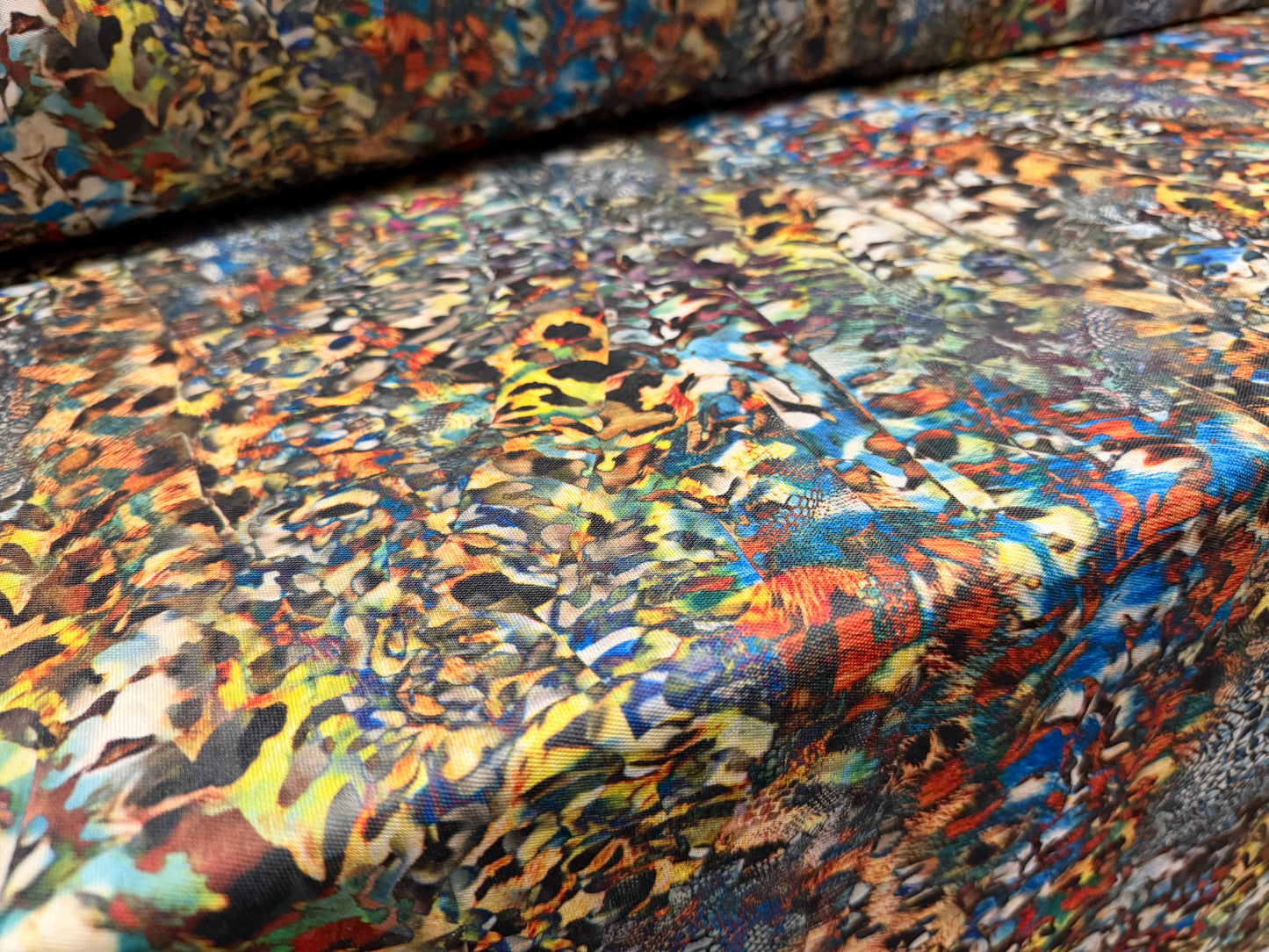 Toledo double jersey fabric, per metre - animal print medley - multicolour
