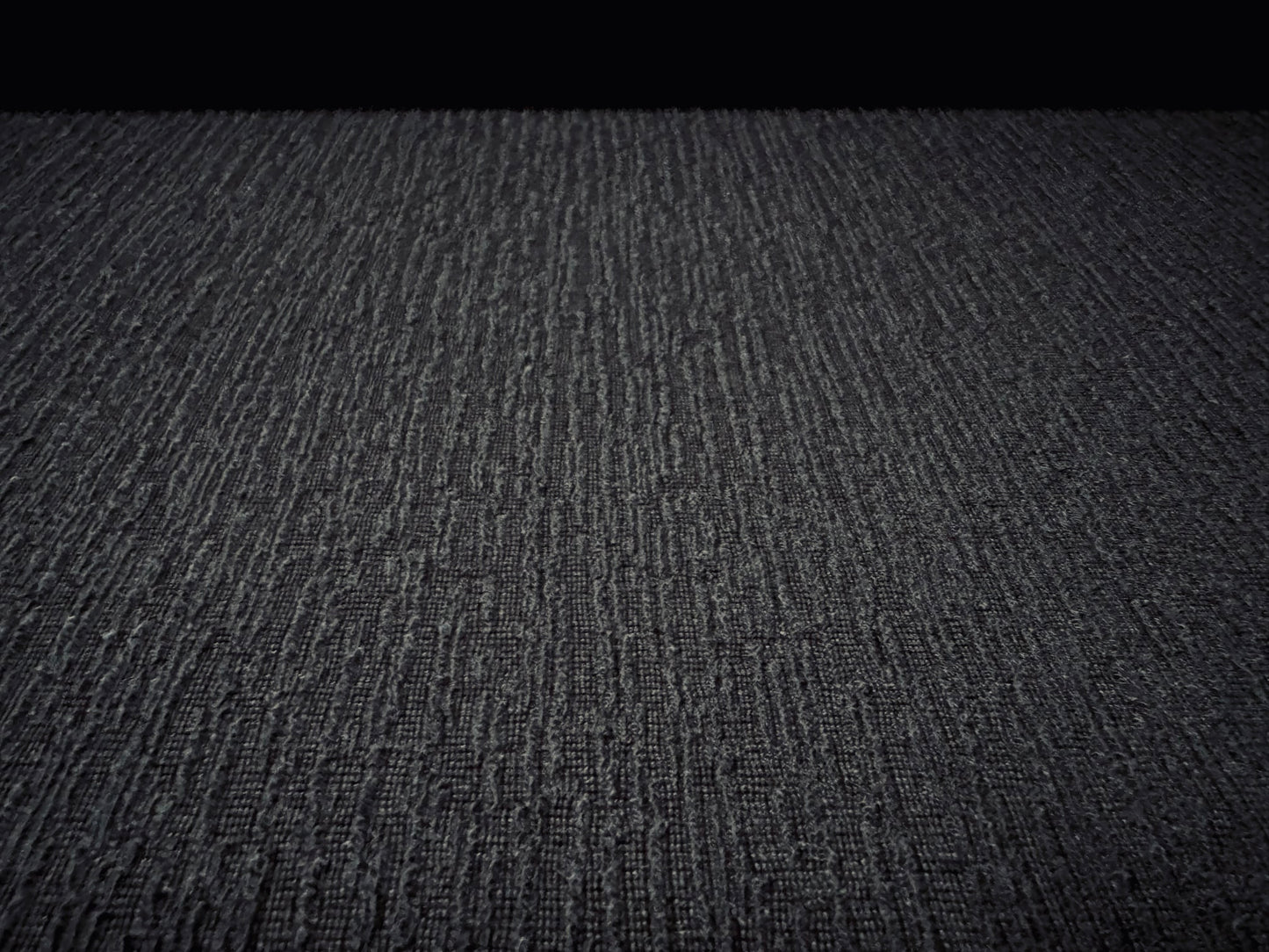 Treebark jacquard stretch spandex double jersey fabric, per metre - black