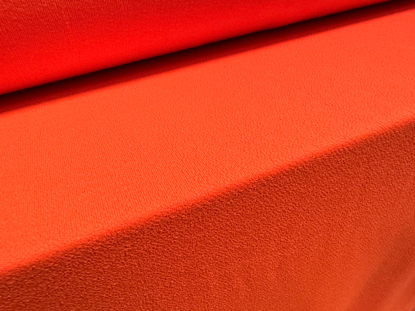 Stretch crepe double jersey fabric - per metre - plain - fluorescent orange