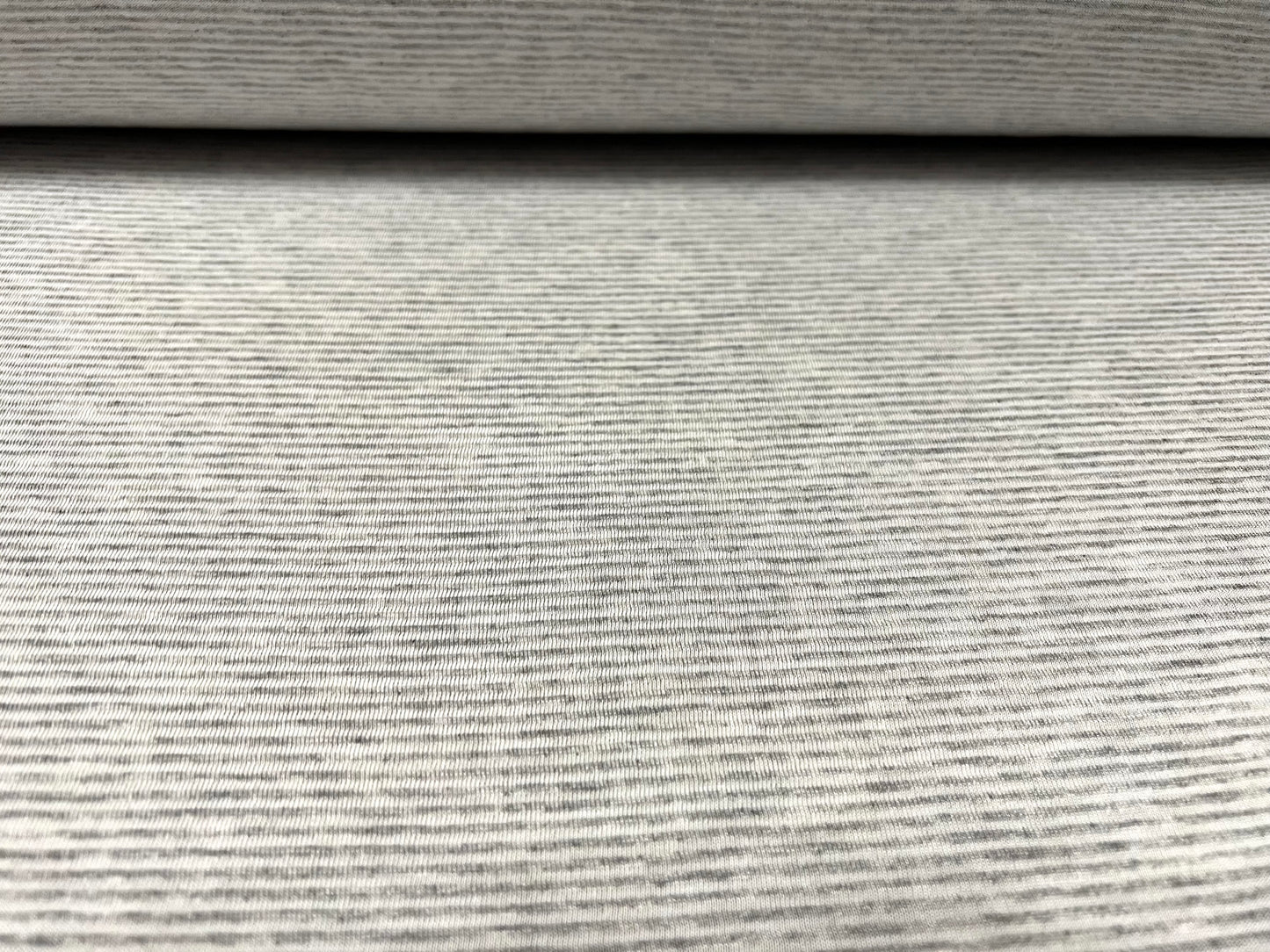 Viscose spandex stretch single jersey fabric, per metre - pinstripe - light grey melange