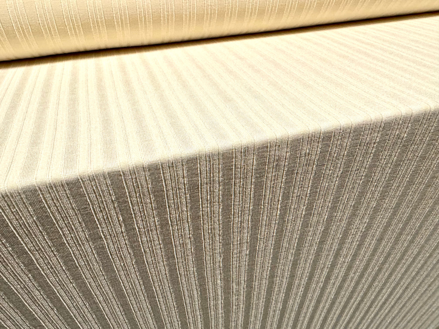 Stretch spandex tramline rib jersey fabric, per metre - plain - cream