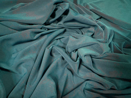 Stretch spandex ITY single jersey fabric, per metre - plain - teal