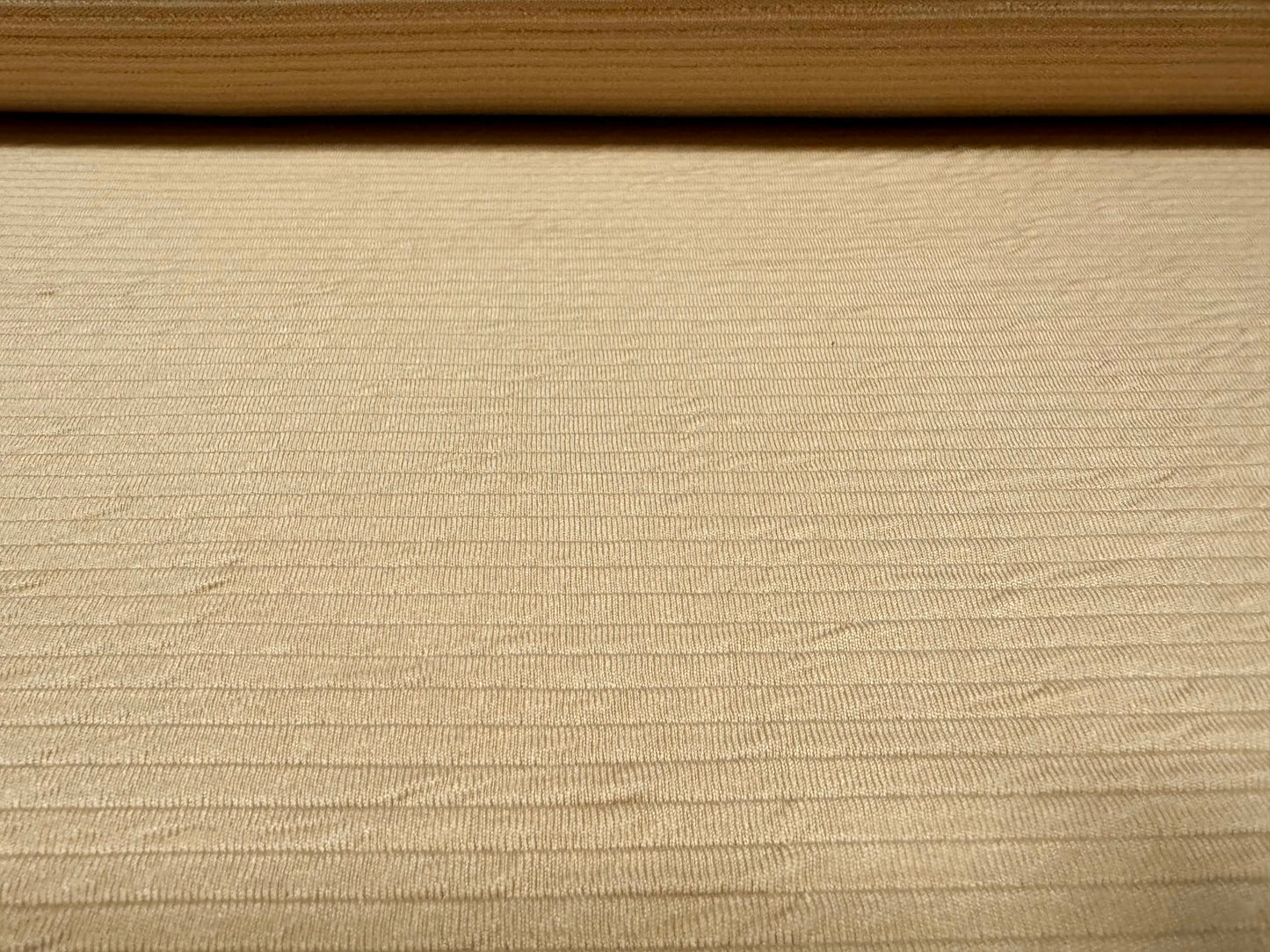 Stretch double jersey rib fabric, per metre - plain - beige