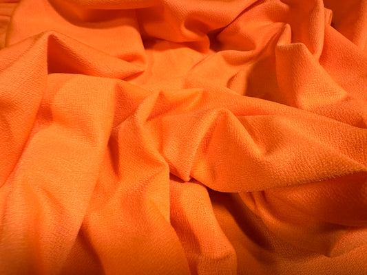 Valentino crepe stretch spandex jersey fabric - per metre - plain - fluorescent orange