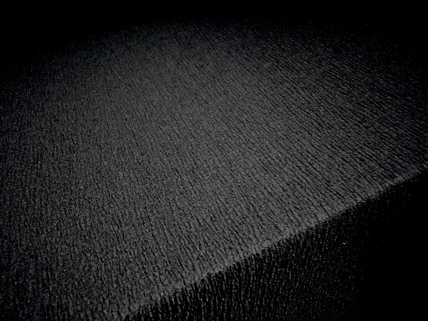 Crinkle crepe stretch woven fabric, per metre - plain - black