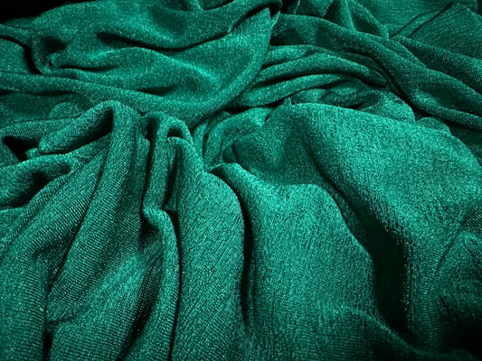 Slinky Stretch spandex jersey fabric, per metre - plain - dark emerald green