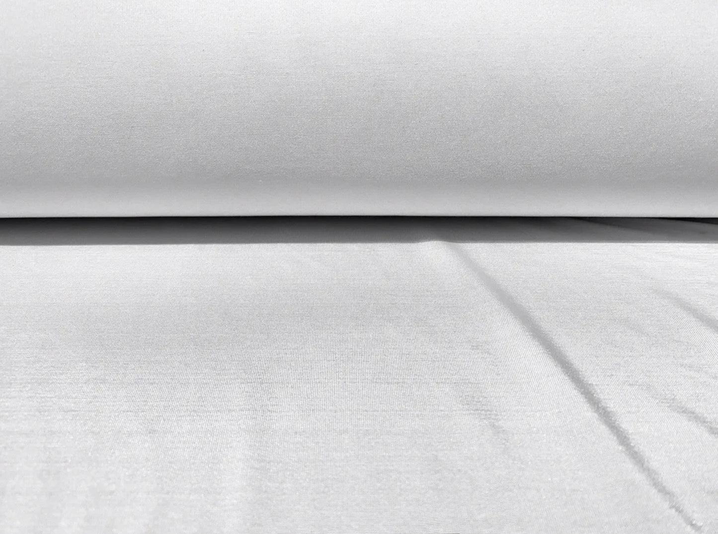 Stretch spandex single jersey fabric, per metre - plain - white