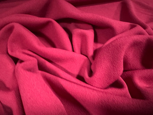 Scuba crepe stretch spandex double jersey fabric, per metre - plain - fuchsia