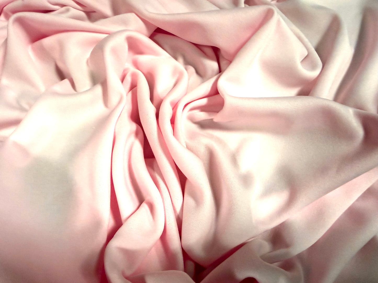Single jersey fashion fabric, per metre - plain - baby pink