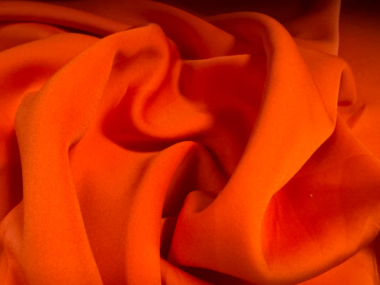 Sandwich Scuba Neoprene spandex double jersey fabric, per metre - plain - orange