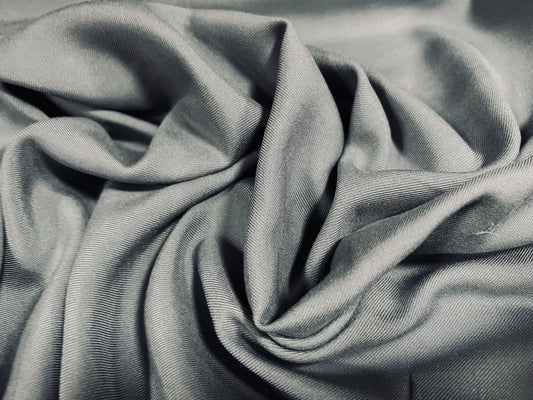 Soft woven viscose dress fabric, per metre - plain - grey