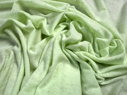 Soft handle single jersey fashion fabric, per metre - slub - pastel green