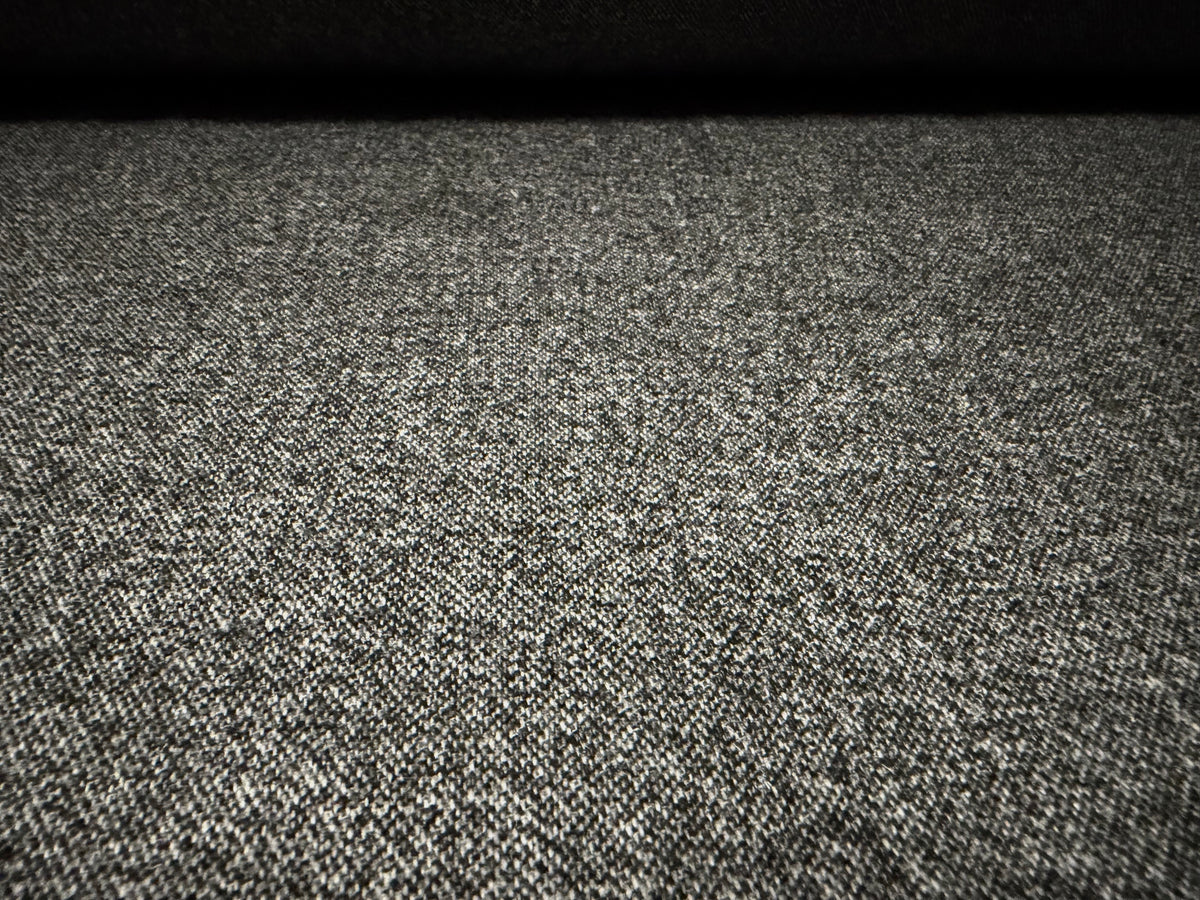 Soft wool flannel fabric, per metre - mid grey