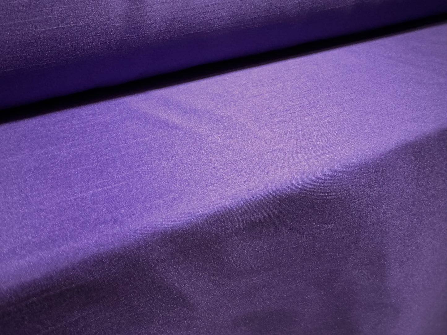 Shantung satin faux silk woven dress fabric, per metre - plain - violet