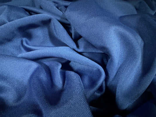 Double Jersey stretch spandex fabric, per metre - plain - Royal Blue