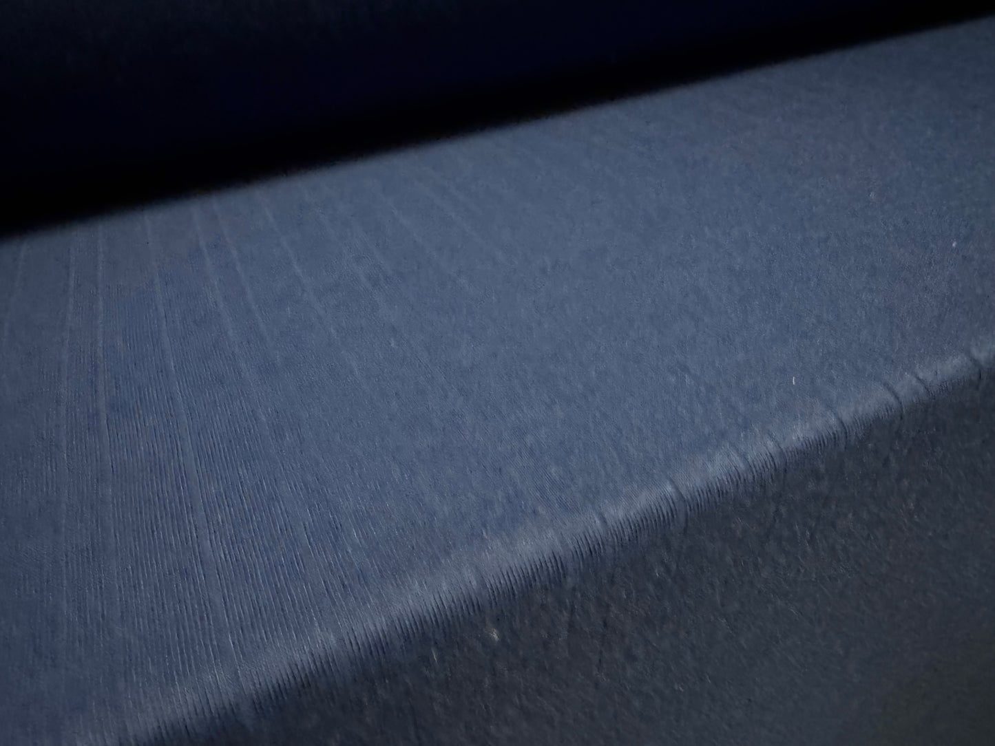 Thermal jersey fabric, per metre - needleout pinstripe - French Navy Blue