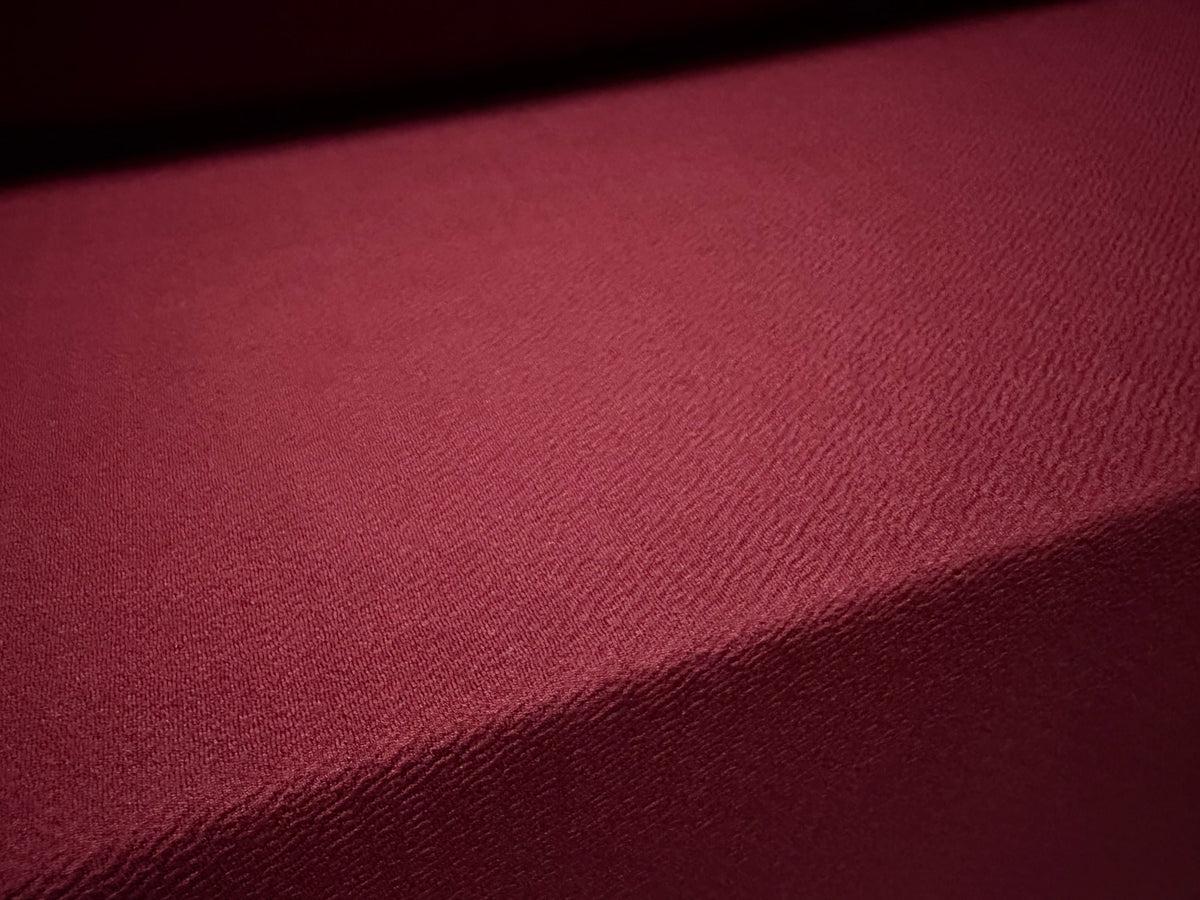 Waterfall stretch double jersey fabric, per metre - plain - Burgundy