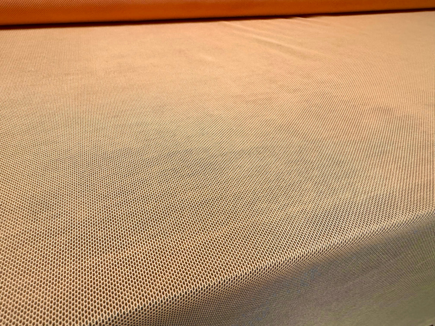 Power mesh net stretch spandex fabric, per metre - plain - peach
