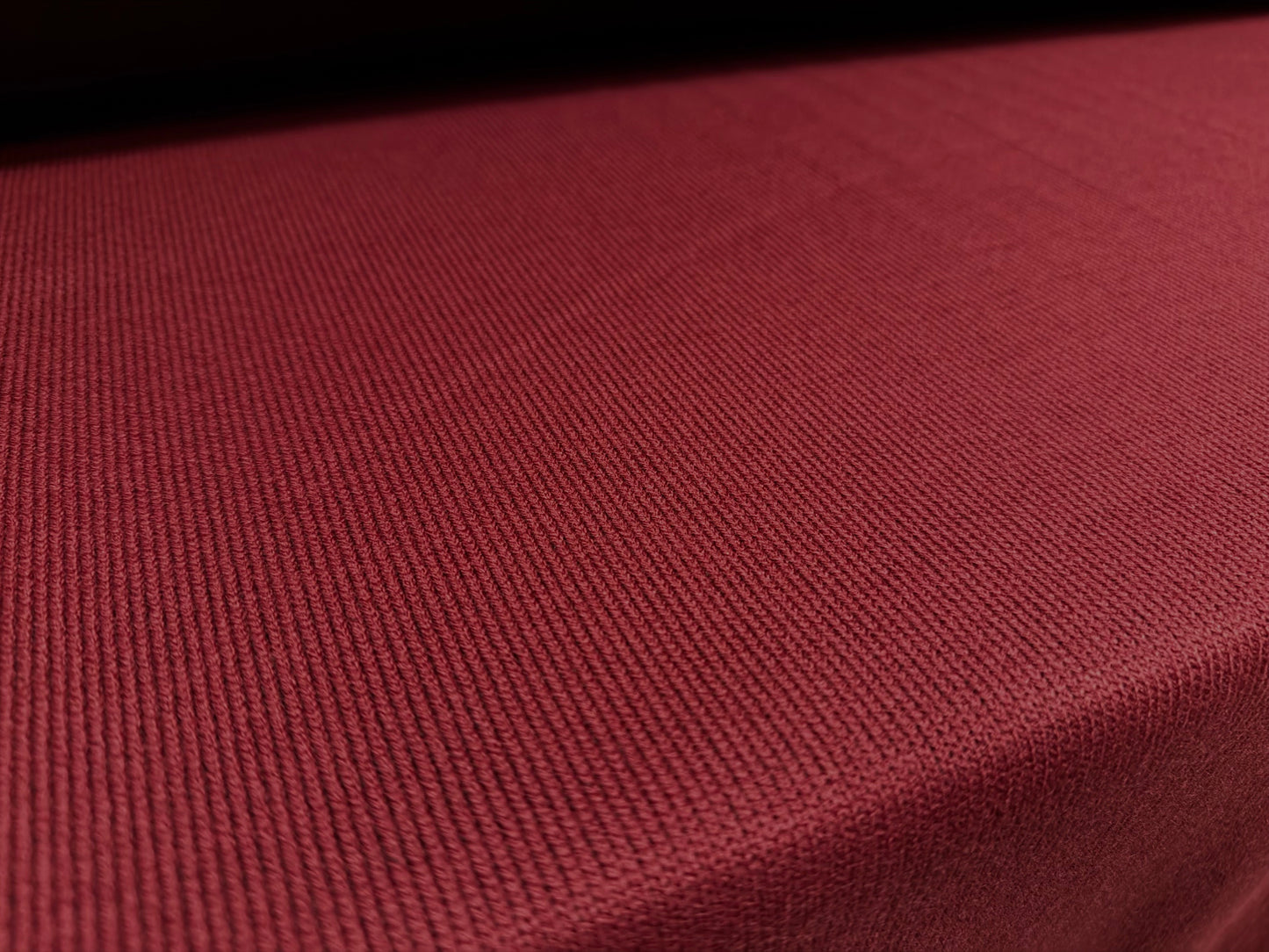 Bonded thermal rib stretch spandex jersey fabric, per metre - burgundy