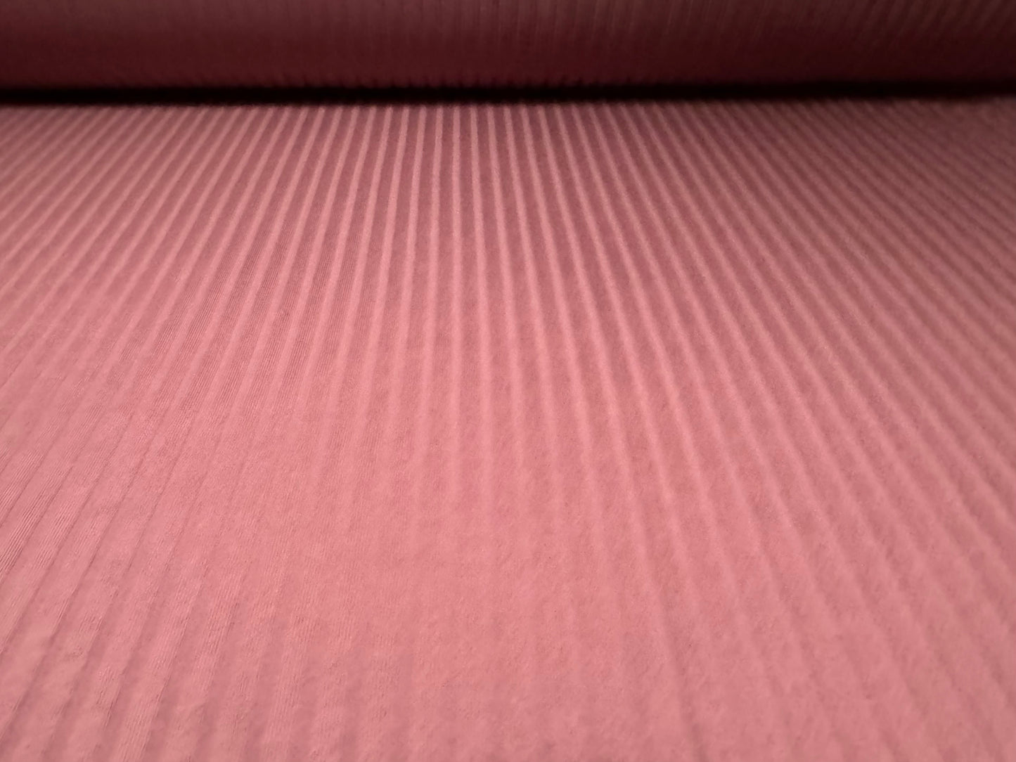 Stretch spandex rib jersey fabric, per metre - plain - mauve