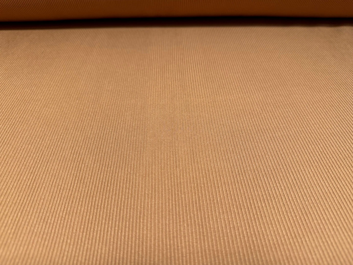 Fine ribbed spandex stretch jersey fabric, per metre - plain - biscuit