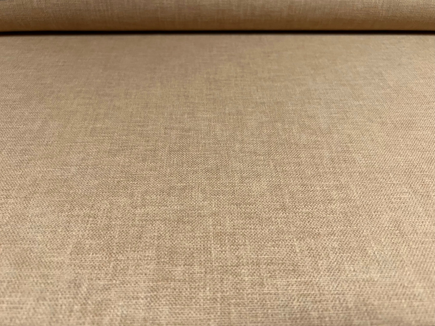 Linen mix home furnishing fabric, per metre - plain - stone