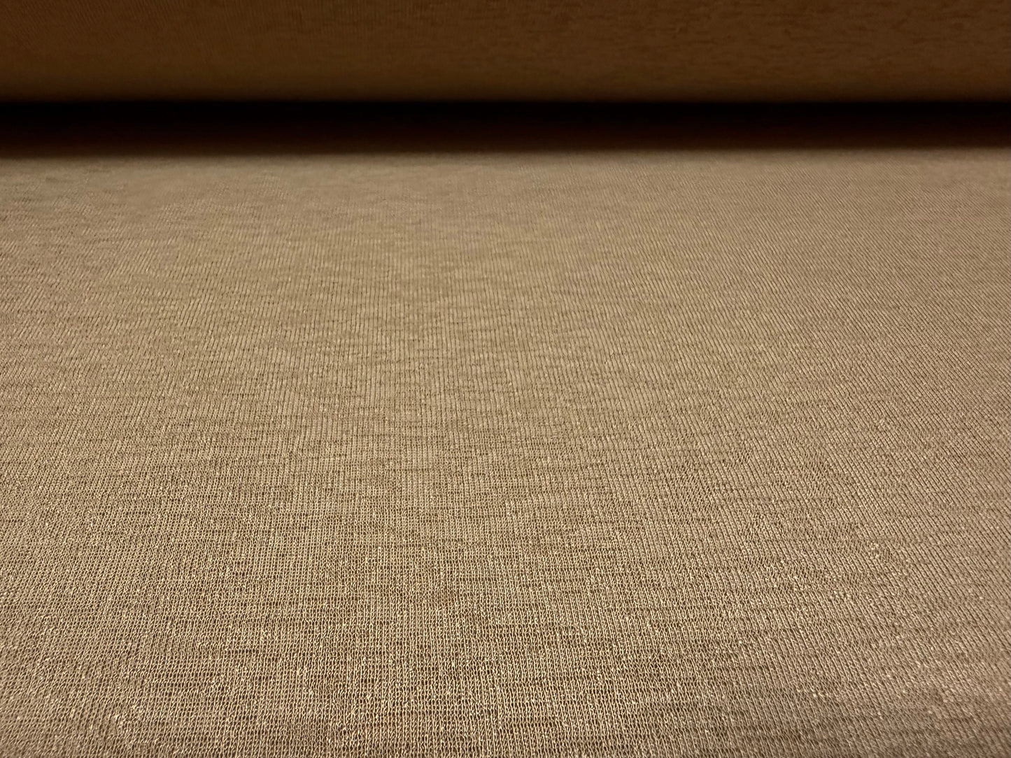 Thick & thin stretch spandex single jersey fashion fabric, per metre - plain - light brown