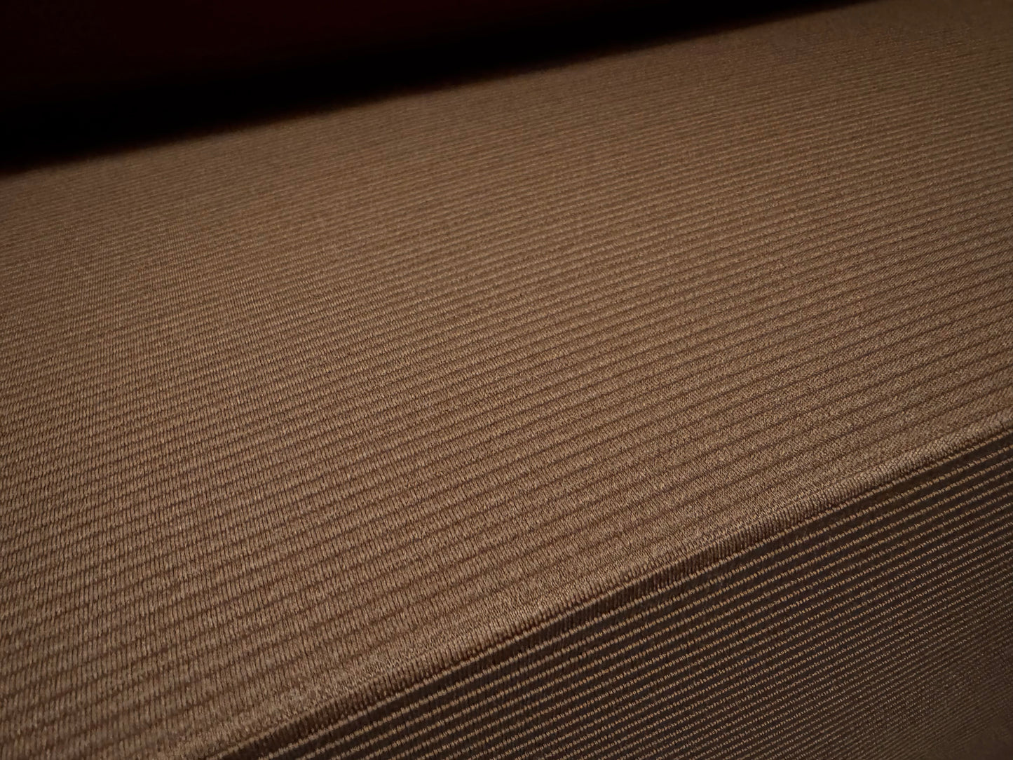 Ottoman Rib Stretch Double jersey fabric , per metre - plain - chocolate brown