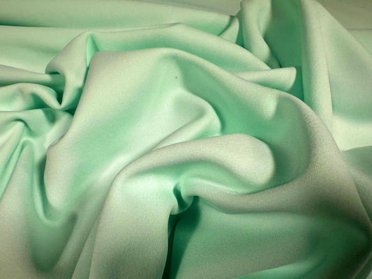 Scuba stretch spandex double jersey fabric, per metre - plain - pale mint green