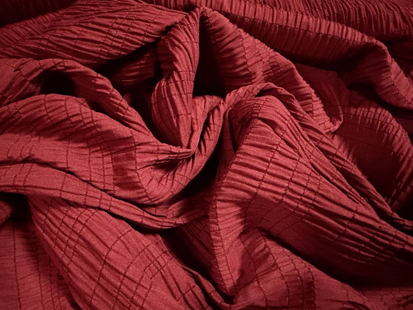 Ruched cotton bambula plain weave dress fabric, per metre - Summer Wine