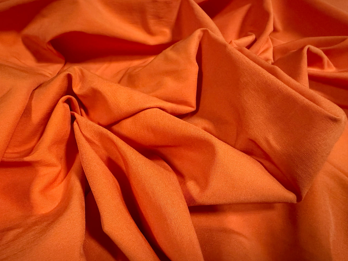 Bengaline stretch woven trouser, skirt fabric per metre - plain - orange