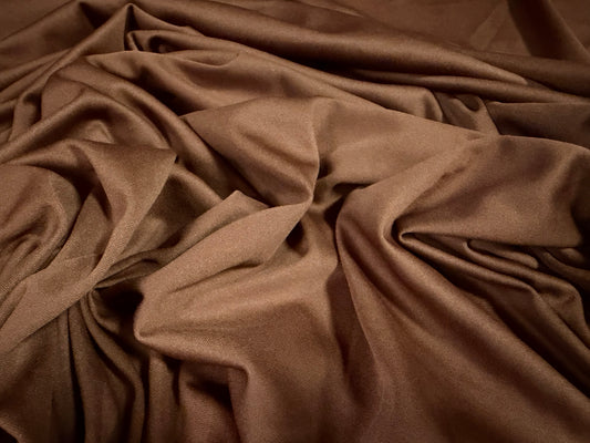 Single jersey fashion fabric, per metre - plain - brown