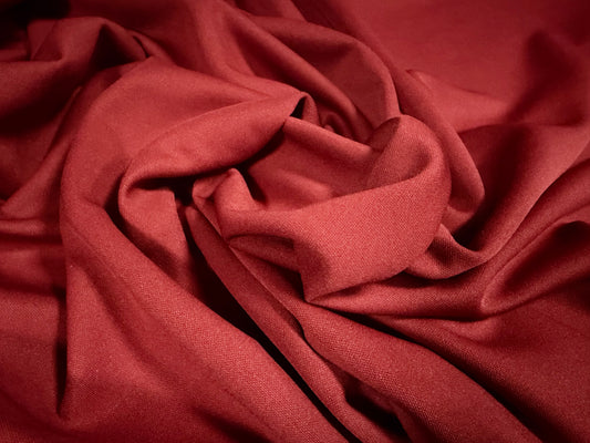 Scuba stretch double jersey fabric, per metre - plain - brick red
