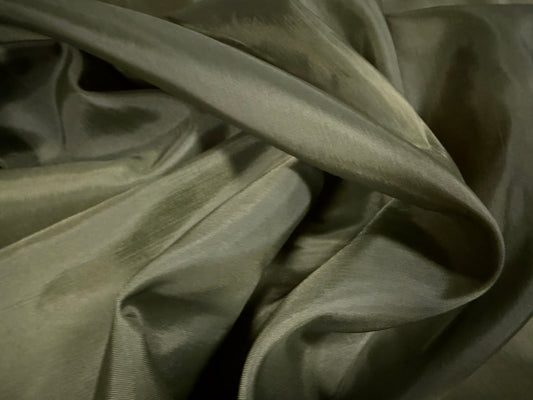 Plain weave nylon fabric, per metre - khaki green