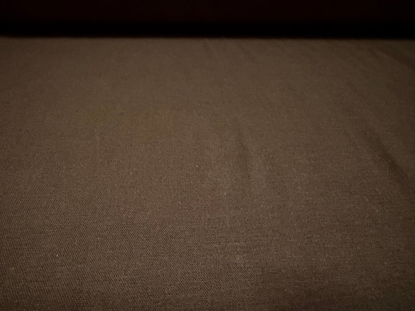 Stretch linen weave fabric, per metre - plain - dark brown
