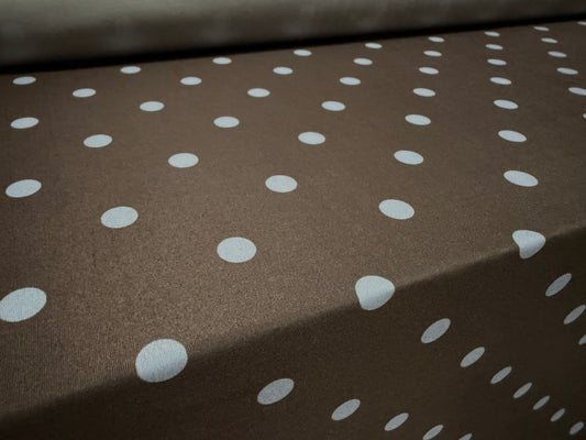 Soft touch stretch spandex jersey fabric, per metre - spotted print - grey & china blue