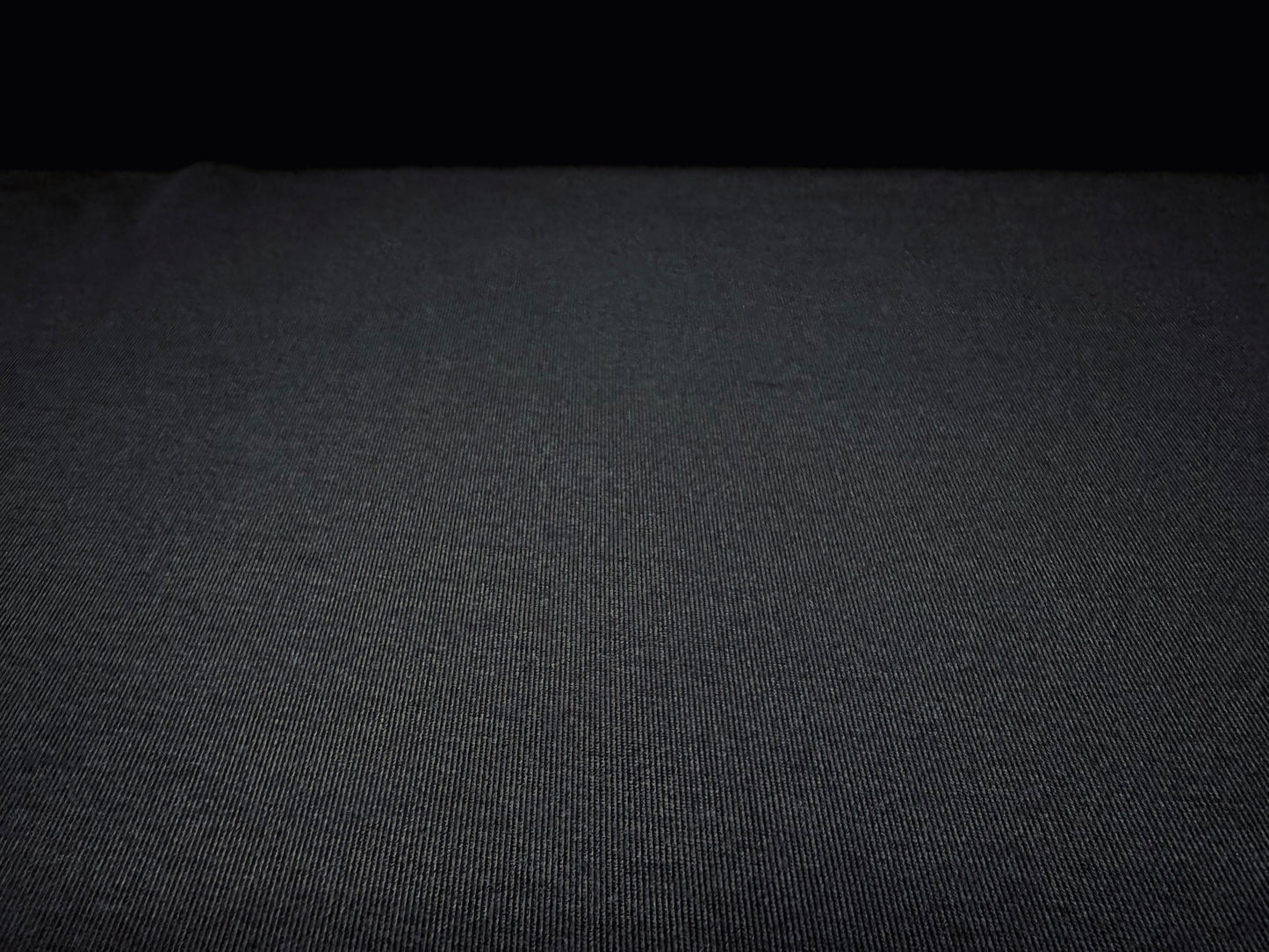 French Terry single sided towelling fleece fabric, per metre - plain - black