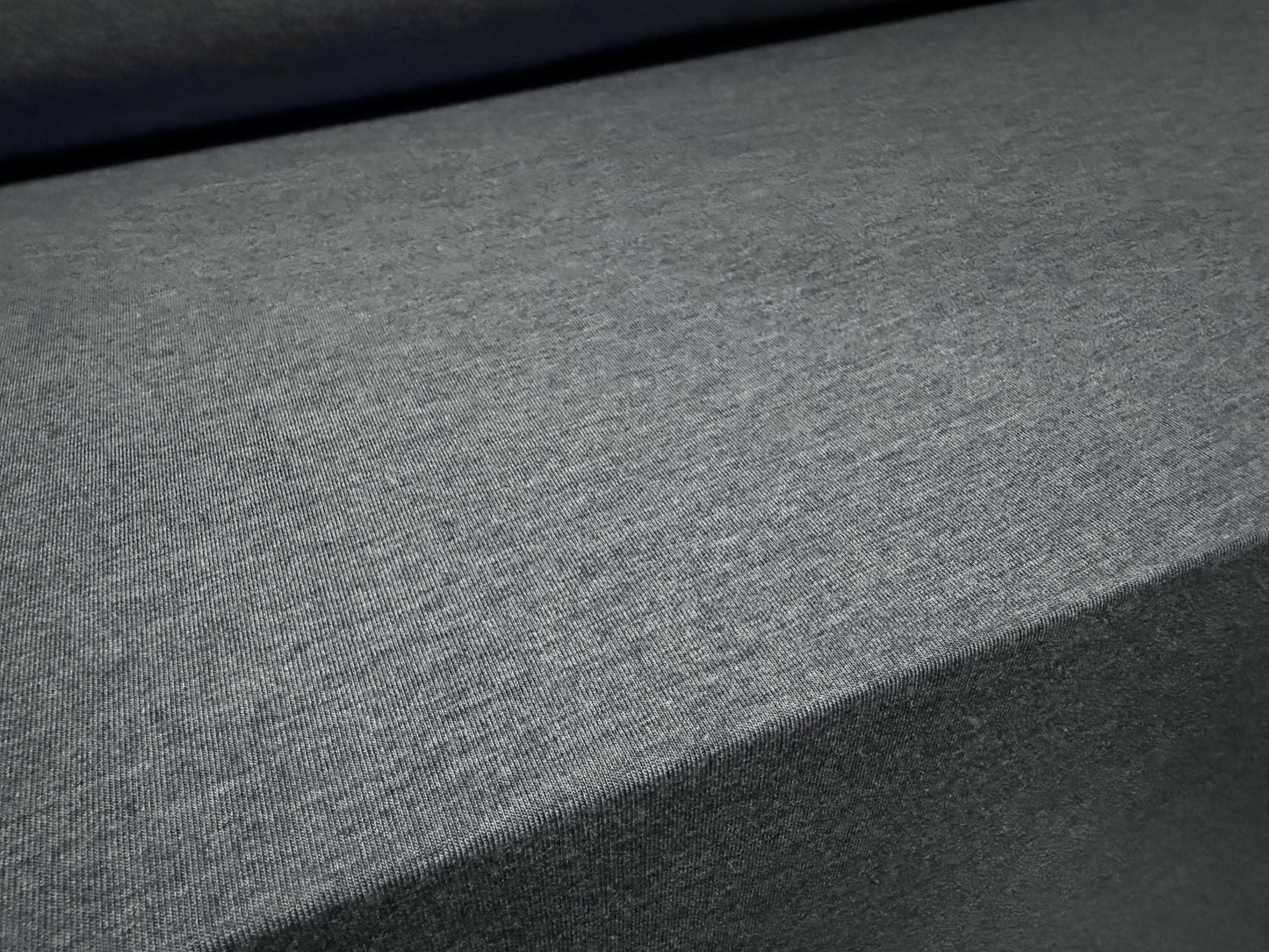 Viscose spandex stretch single jersey fabric, per metre - melange - washed denim