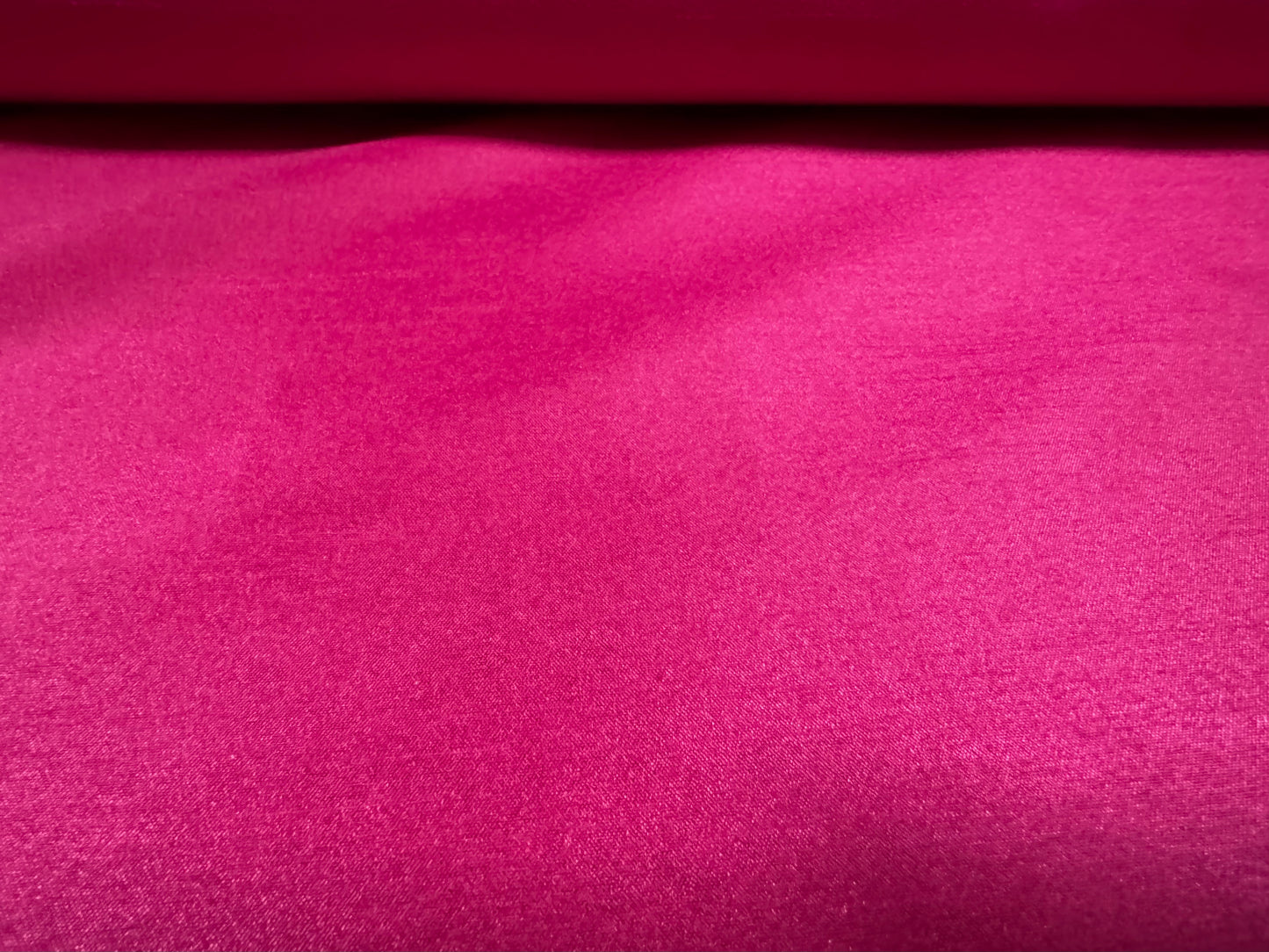 Shantung satin faux silk woven dress fabric, per metre - plain - fuchsia