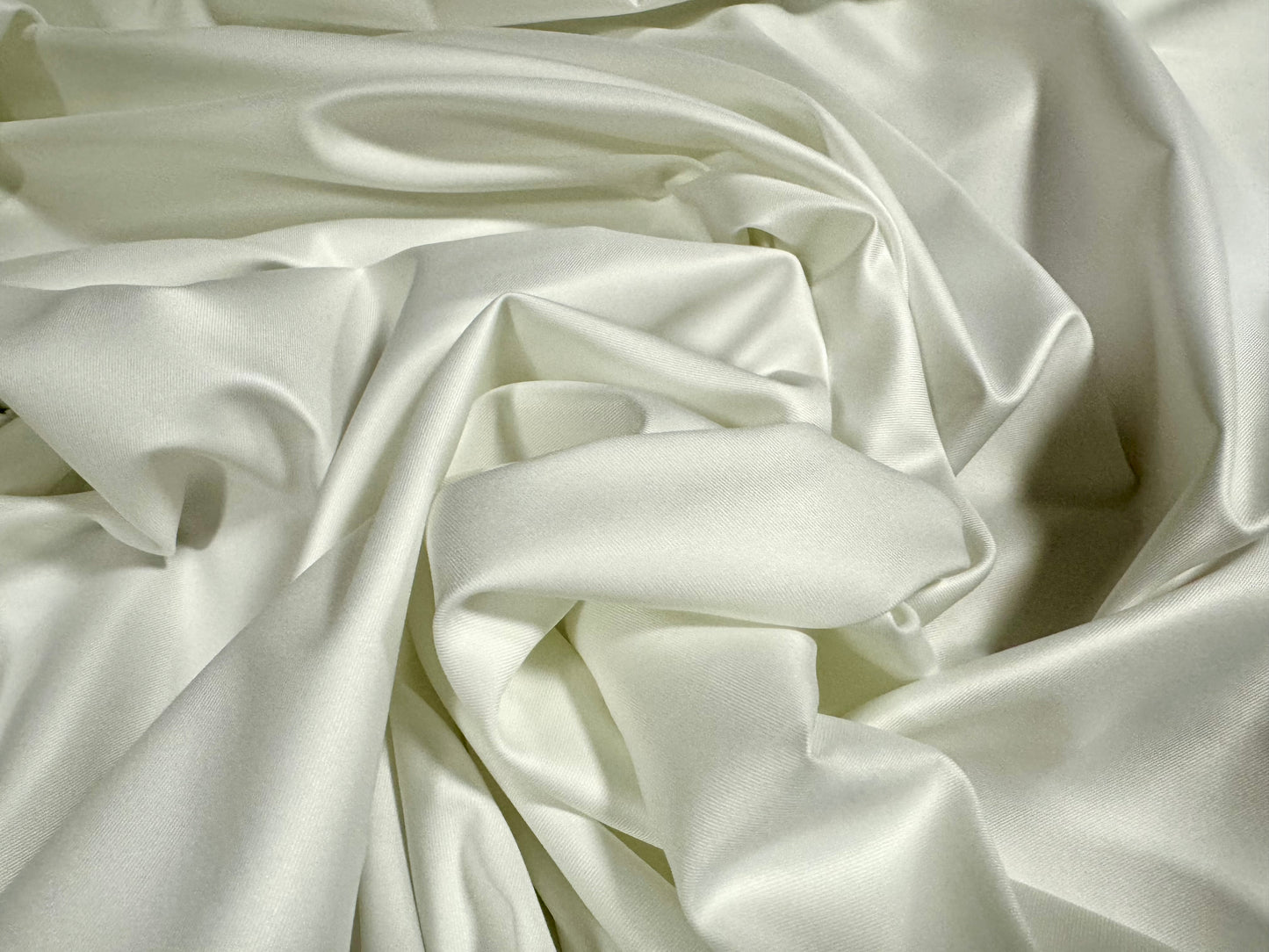 Pongee woven dress fabric, per metre - plain - winter white