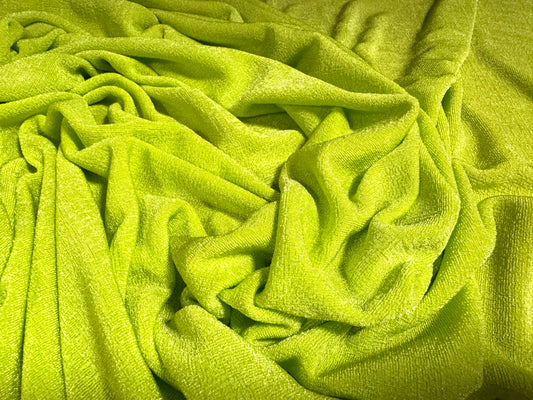 Slinky Stretch spandex jersey fabric, per metre - plain - acid lime