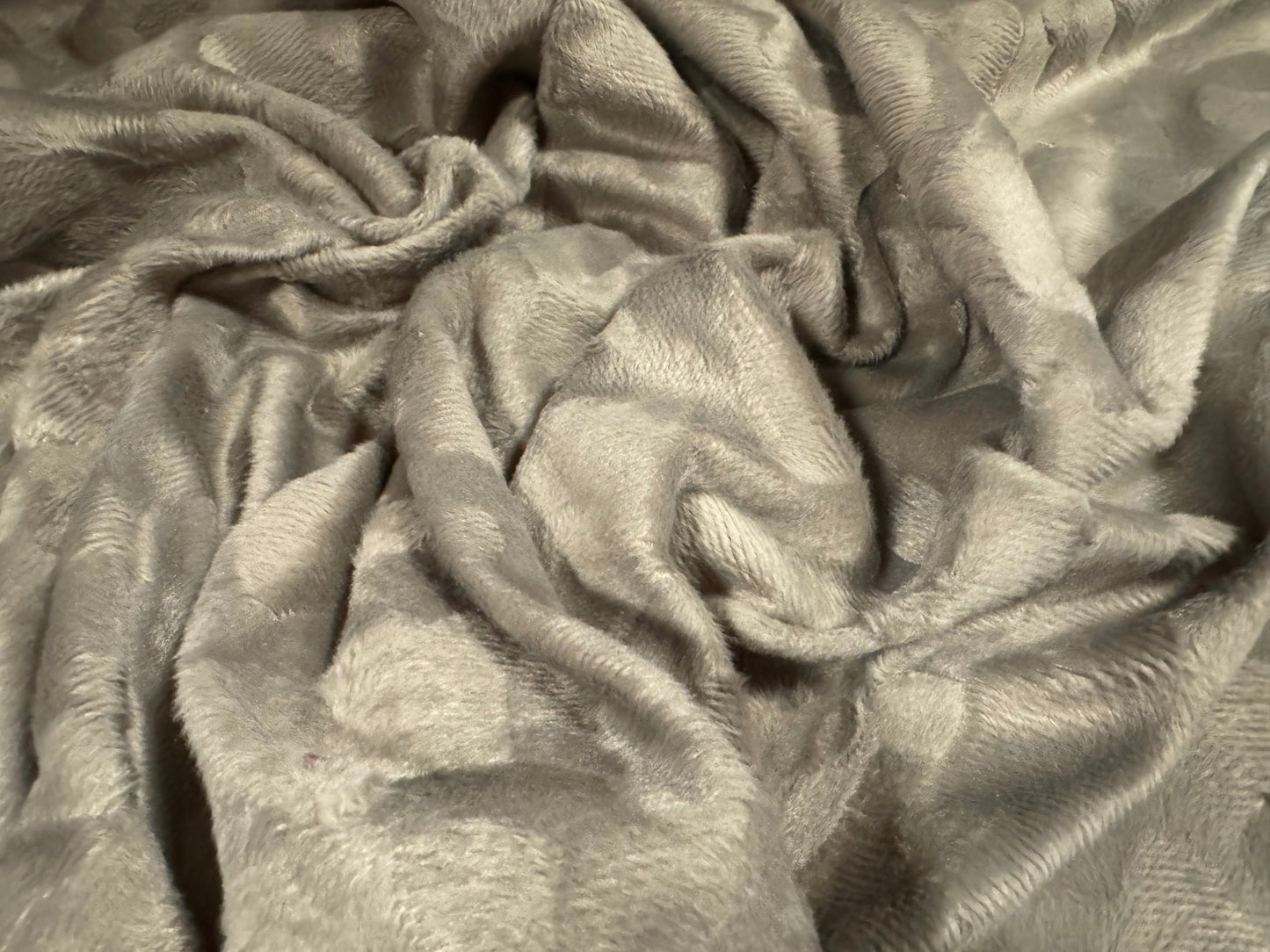 Velboa pony skin faux fur fabric, per metre - taupe