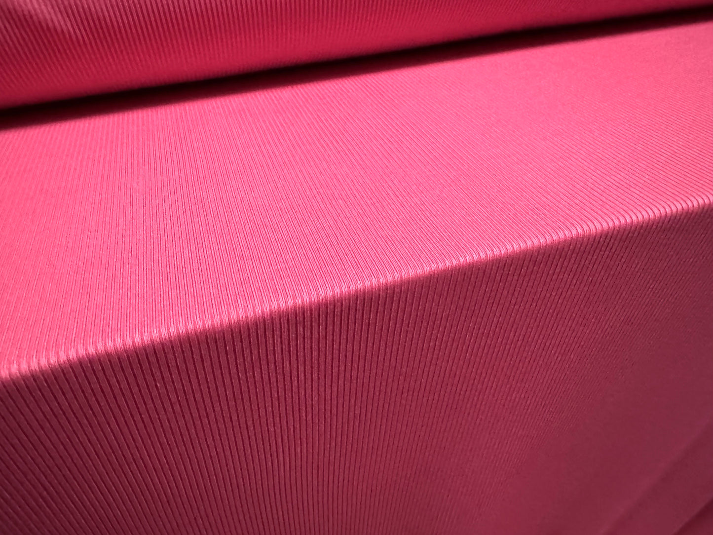 Fine ribbed spandex stretch jersey fabric, per metre - plain - bubblegum pink