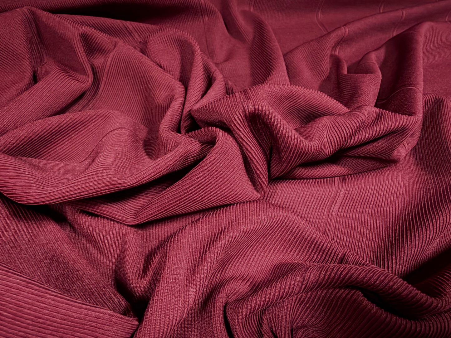 Bandage rib bodycon stretch spandex jersey fabric, per metre - plain - berry