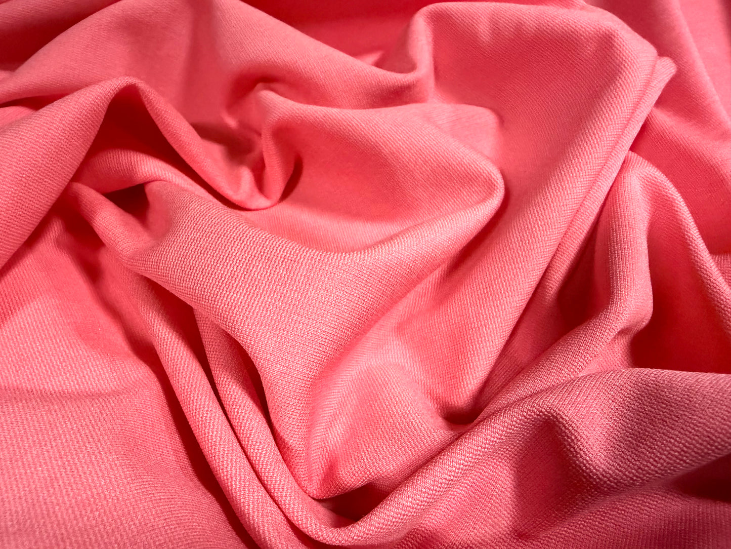 Ponte Roma stretch spandex double jersey fabric, per metre - plain - bubblegum pink