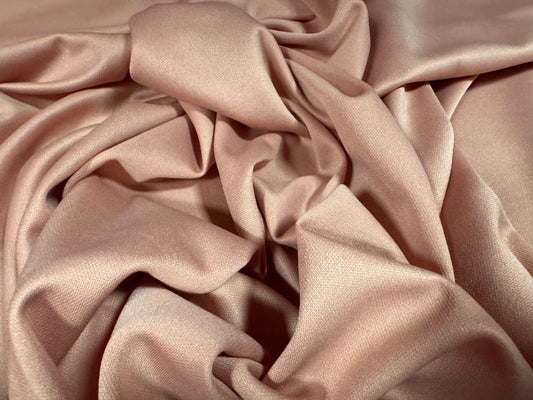 Fine piqué single jersey fashion fabric, per metre - plain - nude