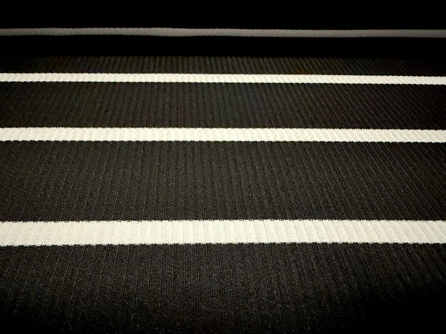 Stretch Spandex rib jersey fabric, per metre - stripe - black & white